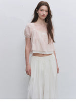 Square Neck Lace Crop Top