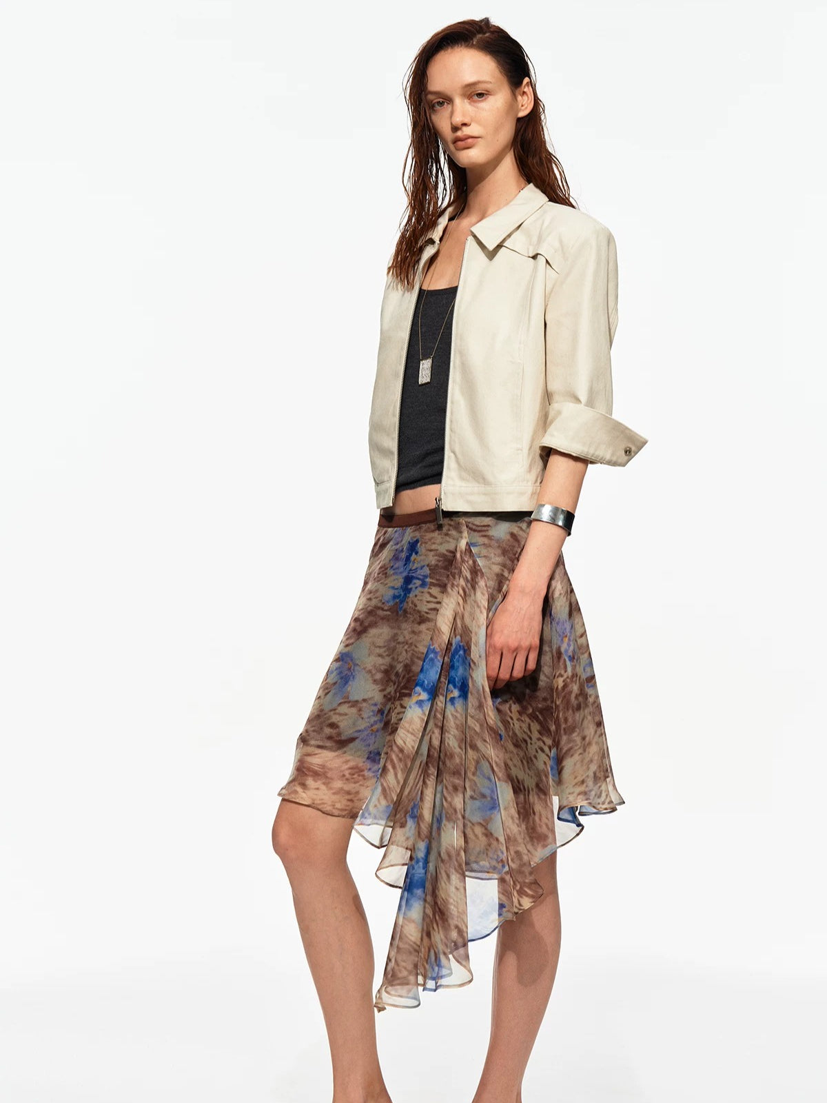 Cropped Seven Sleeve Jacket