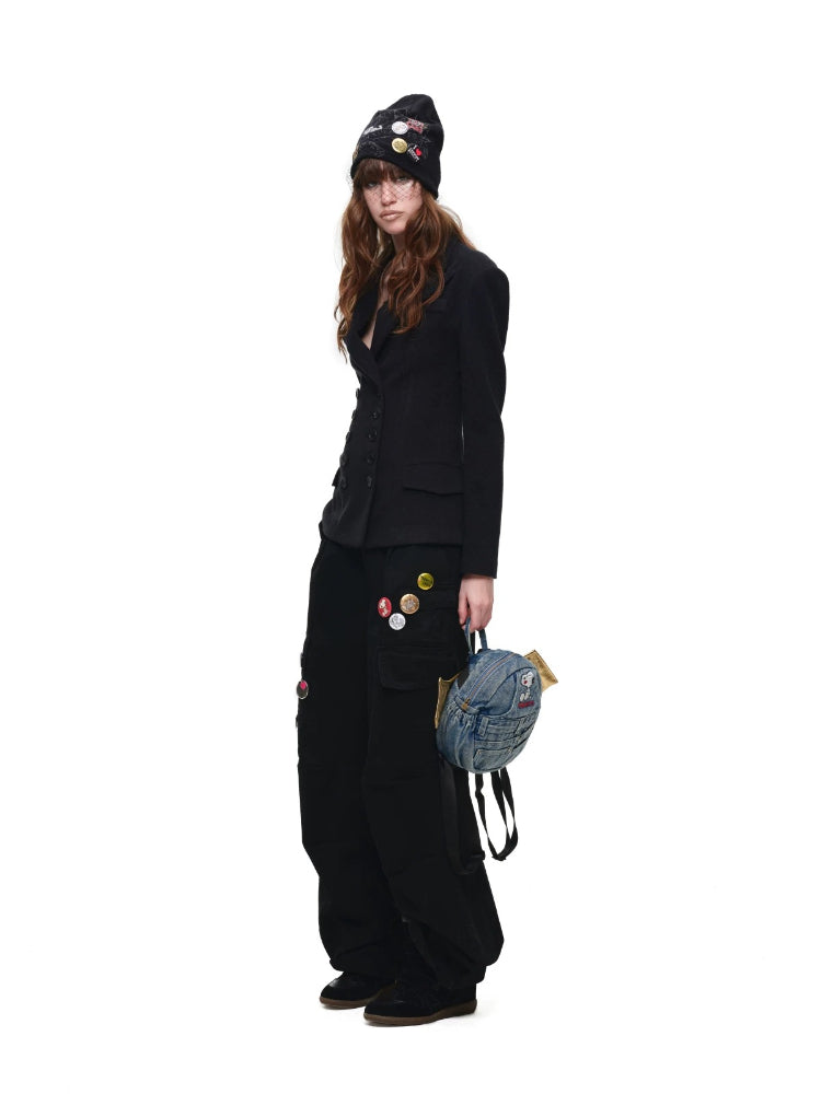 Distressed Multi-Pocket Cargo Pants