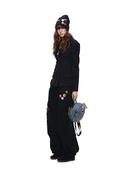 Distressed Multi-Pocket Cargo Pants
