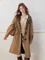 Vintage Gingham Wool Double Coat