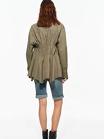 Pleated Waist Utility Jacket