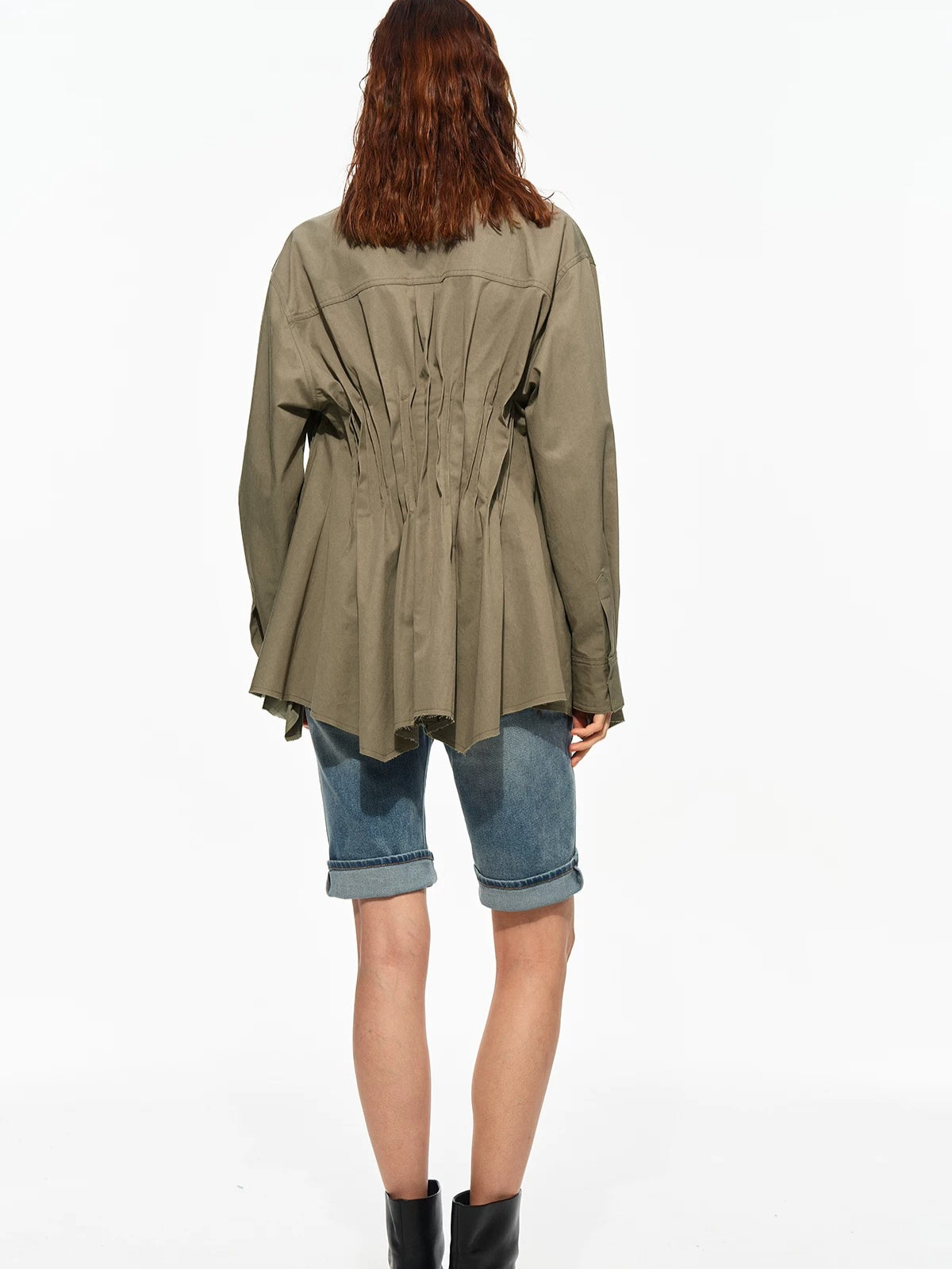 Pleated Waist Utility Jacket