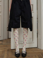 Floral Print Over-the-Knee Socks