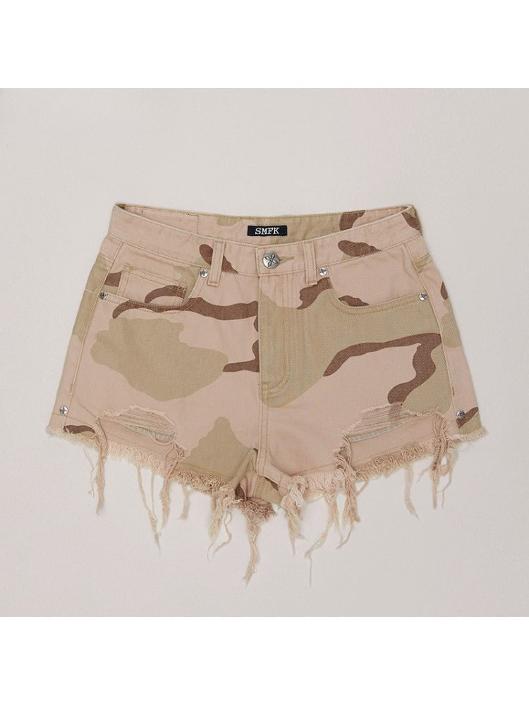 Compass Wild Denim Shorts Army Green Camouflage