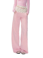 Pink Contrast Polka Pants