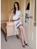 Irregular Satin Two Piece Set