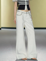 Embroidered Flare Denim Jeans