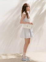 Blue Sleeveless Polo Mini Dress
