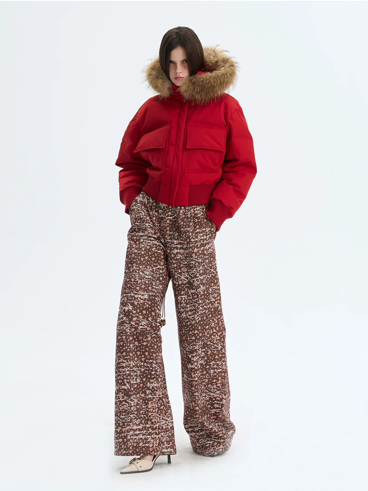 Vintage Print Down Jacket