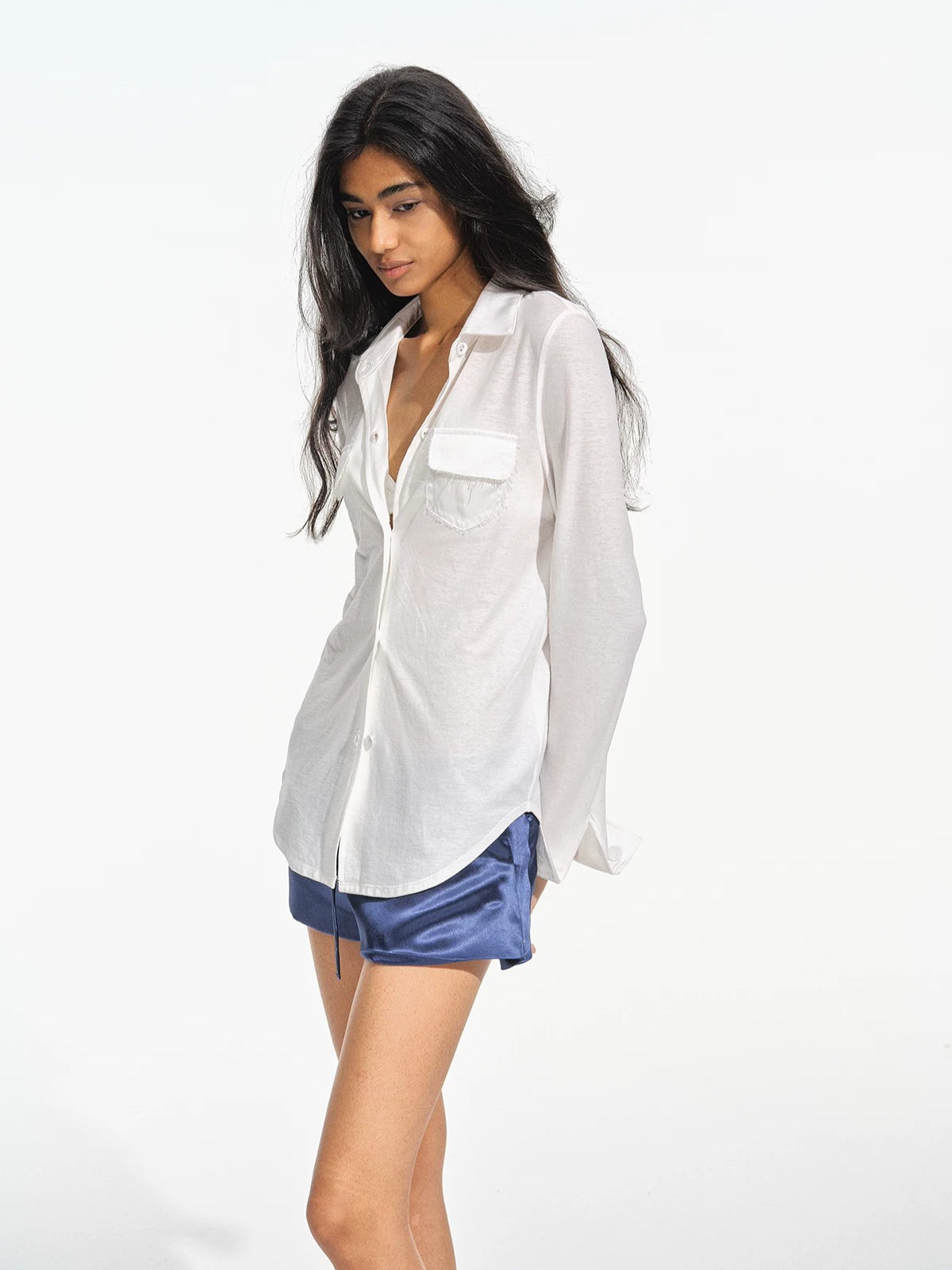 Satin Trim Shirt