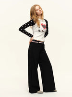 Polka Dot Raglan Long Sleeve Tee