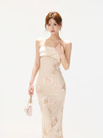 Embroidered Mermaid Maxi Dress