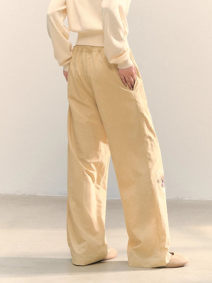 Fun Dog Print Retro Wide-Legged Casual Pants