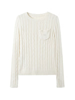 Black & Blue Cable-Knit Sweater