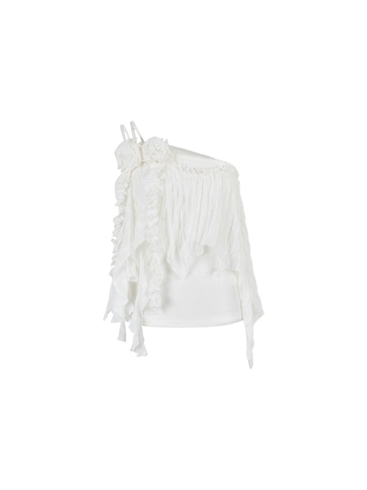 Heavy-Duty Floral Asymmetric Lace Camisole