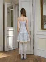 Pixel Print Chiffon Dress