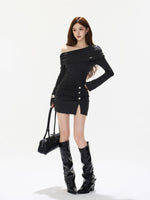 One Shoulder Ruched Dress