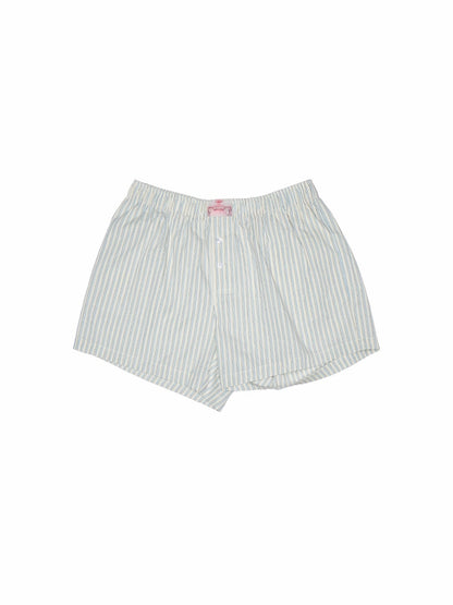 Striped Cotton Lounge Shorts