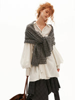 Striped Linen Tie Waist Long Shirt