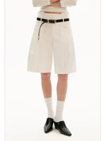 Tailored High Waist Bermuda Shorts
