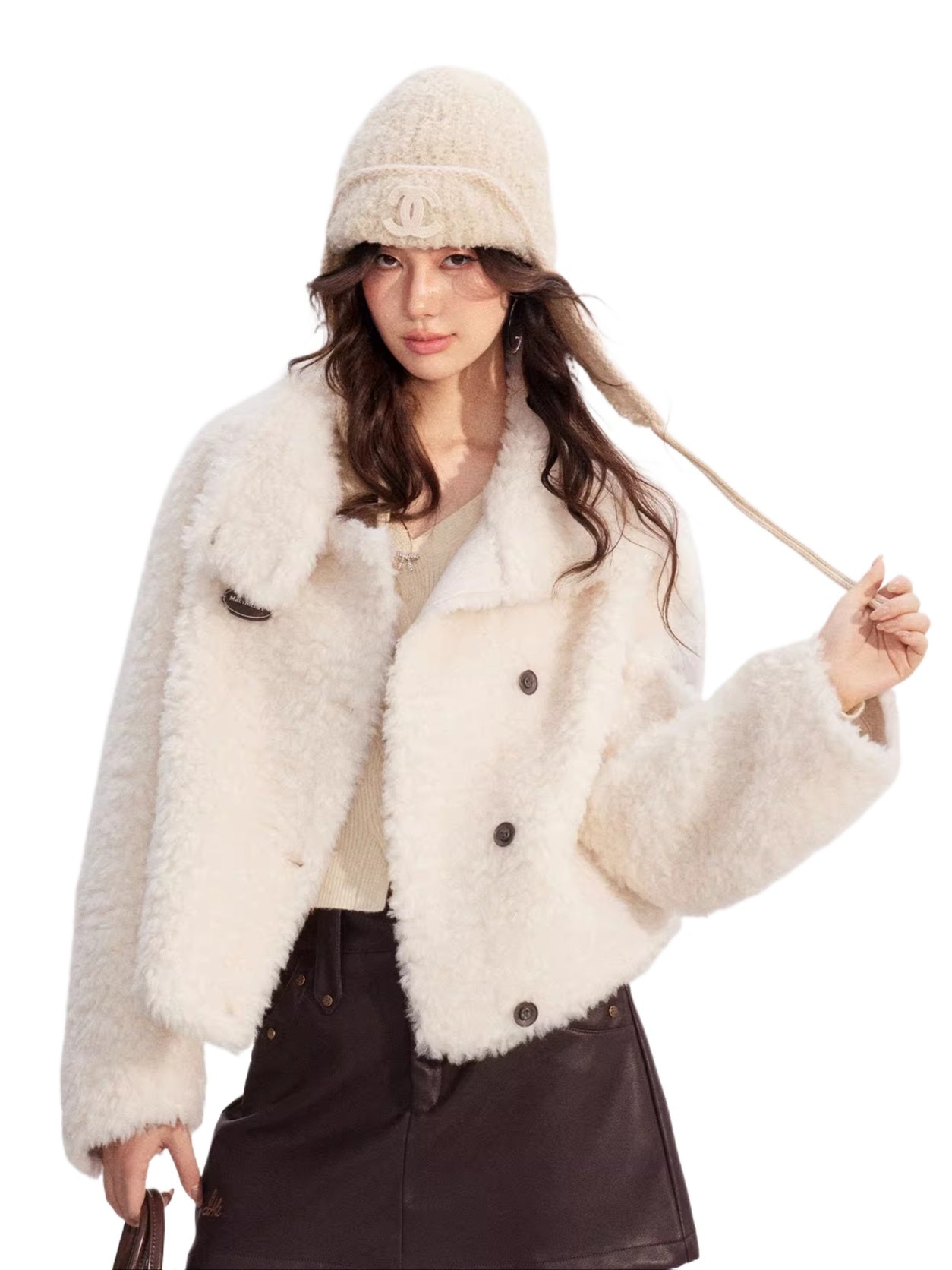 Shearling Stand Collar Jacket