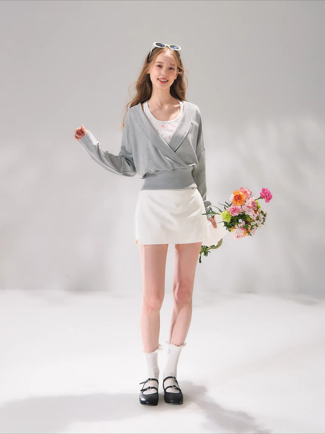 Side Slit A-line Skort