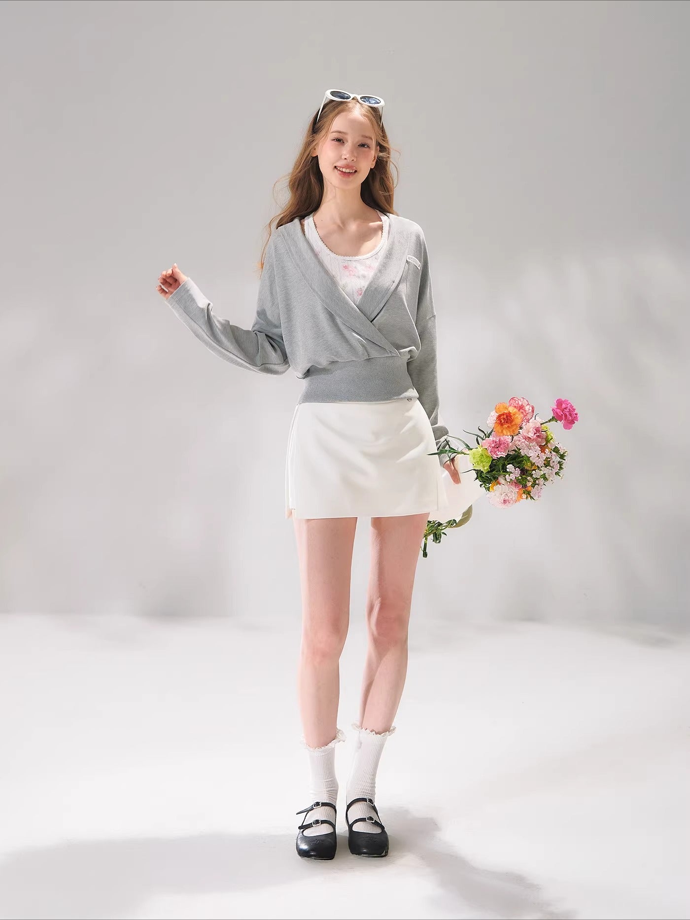 Side Slit A-line Skort