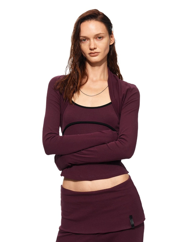 Layered Yoga Pants Set