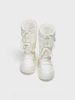 Fleece Platform Snow Boots