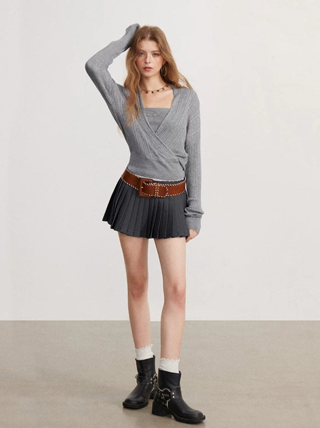 Cross Strap Knit Set