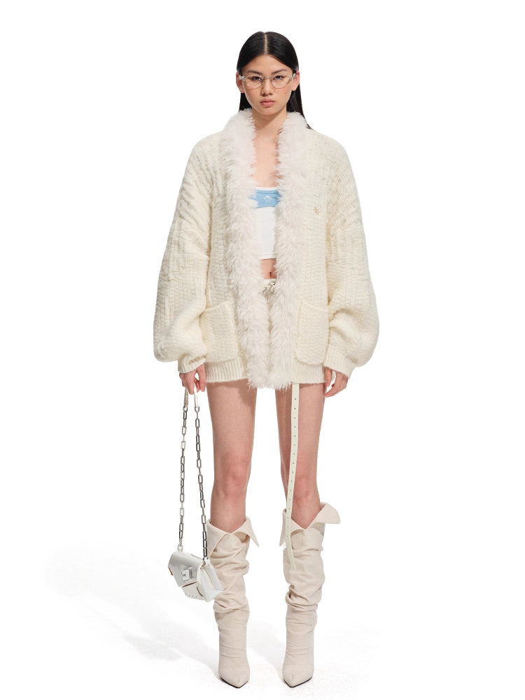 Polar Mohair Knit Cardigan