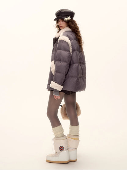 Sherpa Panel Down Jacket