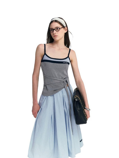 Contrast Strap Tank Top