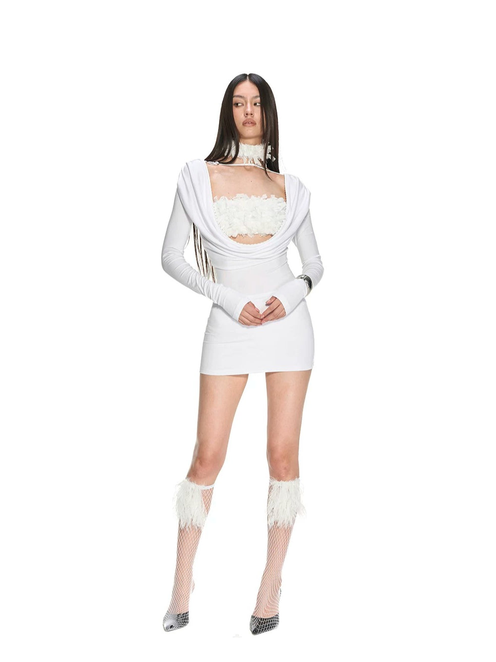 Drape Knit Dress Set