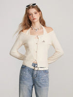 Layered Halter Neck Knit Sweater