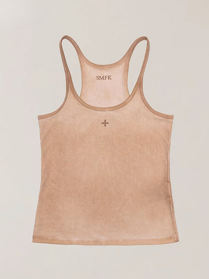 Vintage Chinese Ink Camouflage Sports Camisole