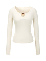 Hollow Chest Long-Sleeve Slim Fit T-Shirt