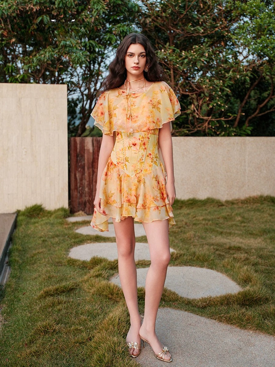 Soffio Floral Chiffon Dress