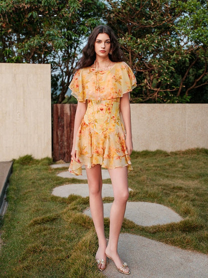 Soffio Floral Chiffon Dress