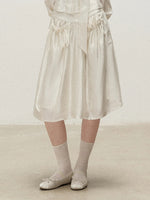 Ribbon V-Neck Skirt Set