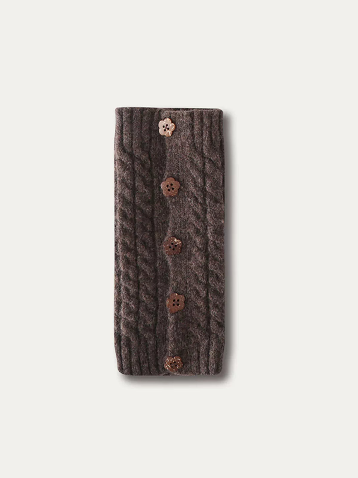 Wooden Flower Button Leg Warmers