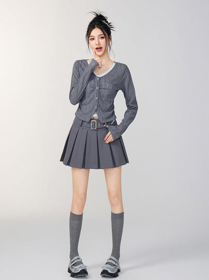 Lace Panel Knit Cardigan
