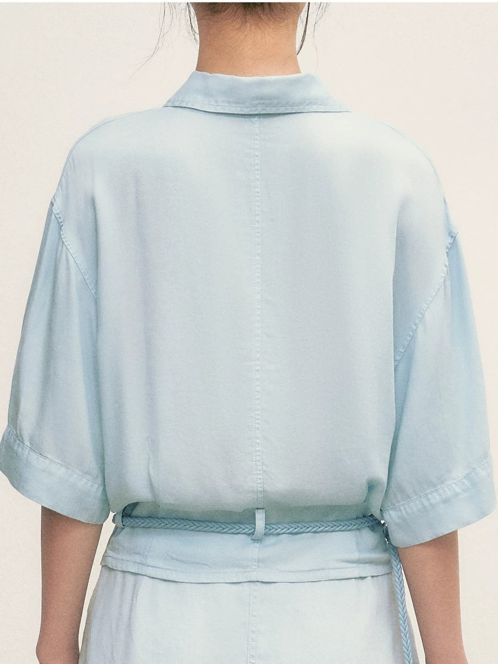 Light Blue Shirt &amp; Shorts Set