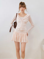 Lace Hooded Skirt Set