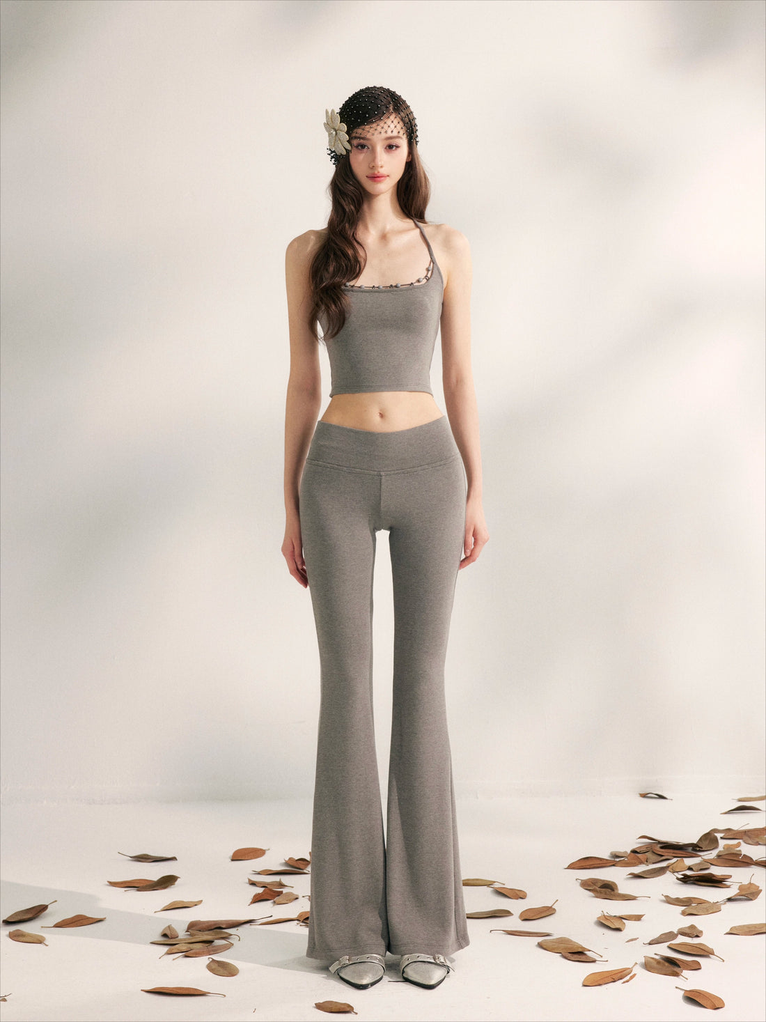 Lazy Weekend Beaded Tank Top &amp; Yoga Pants Set