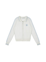 Wool Knit Zip Cardigan