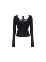 Draped Mesh Rose Tee