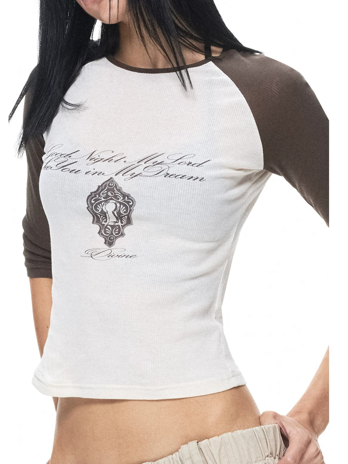 Contrast Raglan Graphic T-Shirt