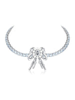 Vintage Bow Pearl Zircon Choker